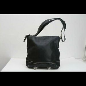 Coach Black Leather Hobo Shoulder Bag
